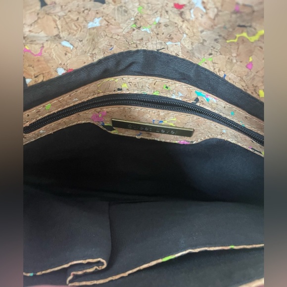 Street Level Cork Color Splash / Paint Splash Clutch Purse, 12.5”x 8” 100% cork. - Picture 7 of 7